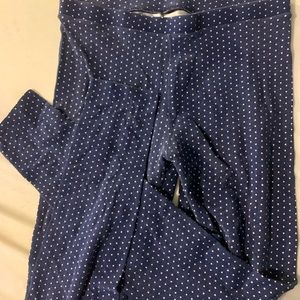 Women’s leggings navy with white polkadots